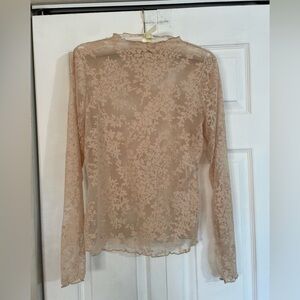 Ces Femme Sheer Lace Top
